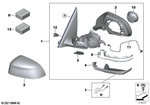 51165A3AEA4 - : Outside Mirror W/Out Glass Heated Right for BMW Image