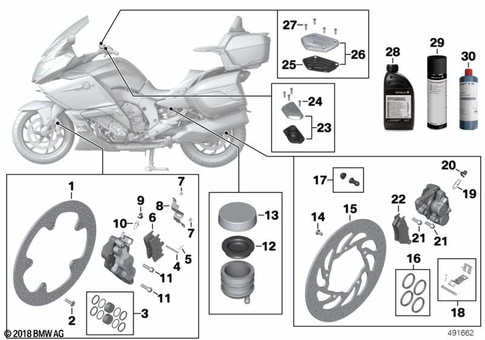 Brake Service for 2017 BMW-Motorrad K 1600 GT #0