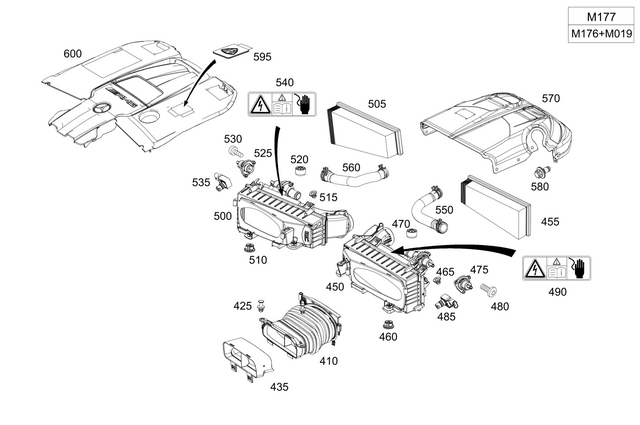 1675054300 - Chassis Sheet Metal/Air Intake: Cover for Air Inlet for Mercedes-Benz: GLE350, GLE450, GLE53 AMG, GLS450, GLS580, GLS63 AMG, Maybach GLS600 Image image