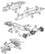 68036001AC - Brakes: Parking Brake Cable, Left, Rear for Mopar Image