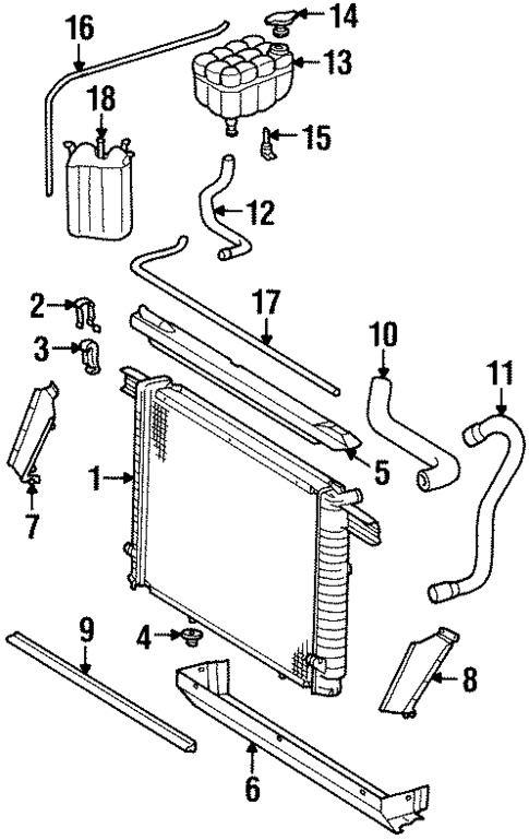 Radiator & Components for 1995 Mercedes-Benz SL500 #0