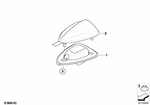 65209121674 - : Empty Housing, Trunk Antenna, Primed for BMW Image