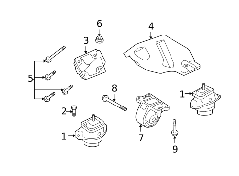 Engine & Trans Mounting for 2008 Land Rover Range Rover Sport #0