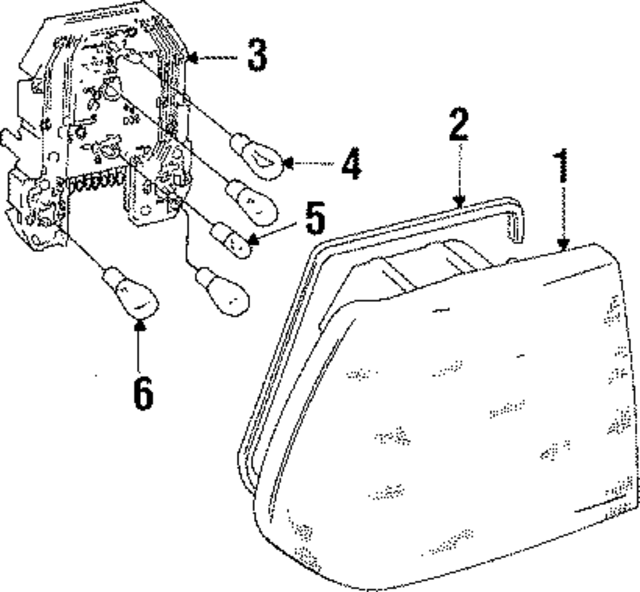 4521696 - Electrical: Tail Lamp Assembly for Saab: 9000 Image