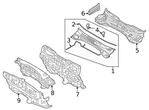 Cowl for 2020 Hyundai Santa Fe #0