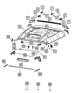 68271739AB - Body Sheet Metal Except Doors: Hood To Cowl Weatherstrip for Mopar Image
