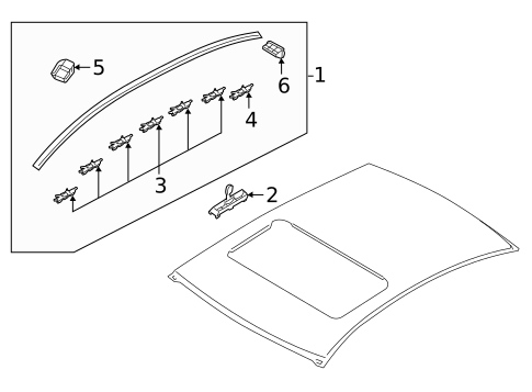 Exterior Trim - Roof for 2015 Hyundai Genesis #0