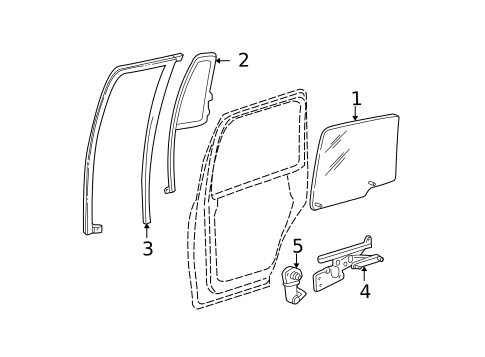 Rear Door for 1998 Ford Expedition #1