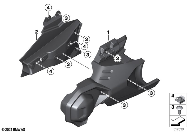 46629445295 - : Belt Guard, Outer for BMW-Motorrad Image