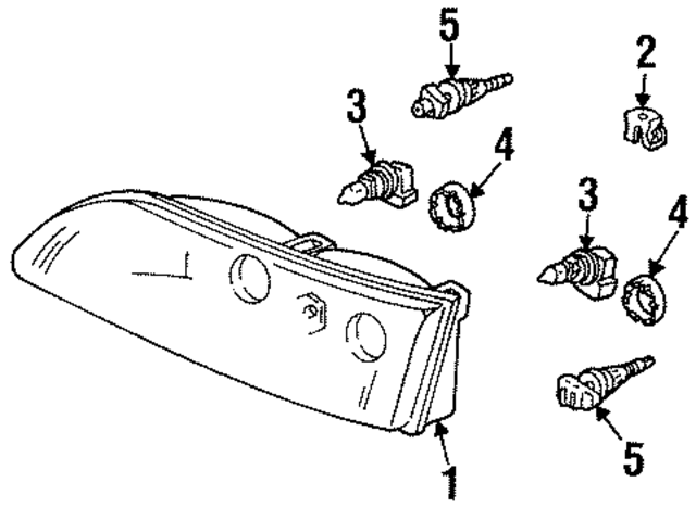 F5MY13008B - Electrical: Headlamp Assembly for Ford Image
