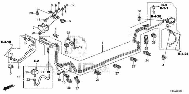 Fuel Pipe (2WD) for 2013 Acura TL #0