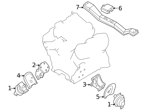 Engine & Trans Mounting for 2002 Nissan Xterra #0