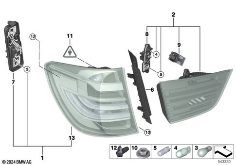 Rear Light for 2015 BMW X3 28i #0