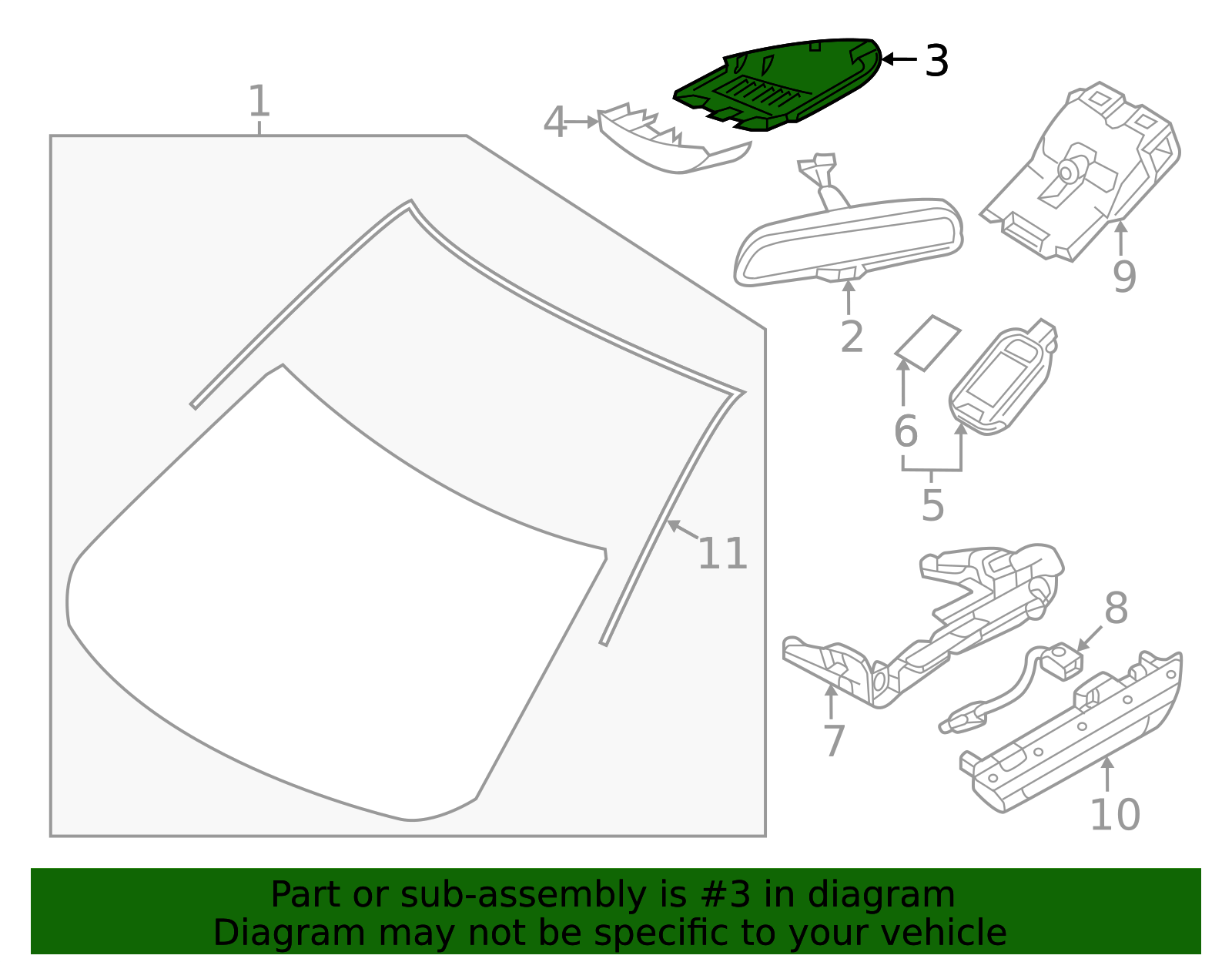 DGH9-67-Z31-02 - Interior Rear View Mirror Cover 2021-2024 Mazda