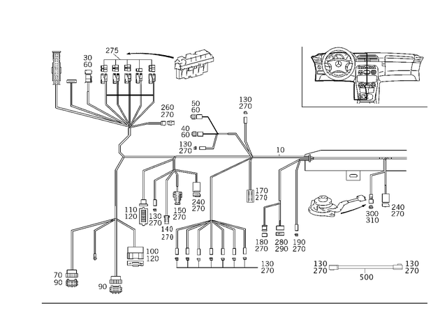 2205408910 - Special Equipment: Wiring Harness for Mercedes-Benz Image image