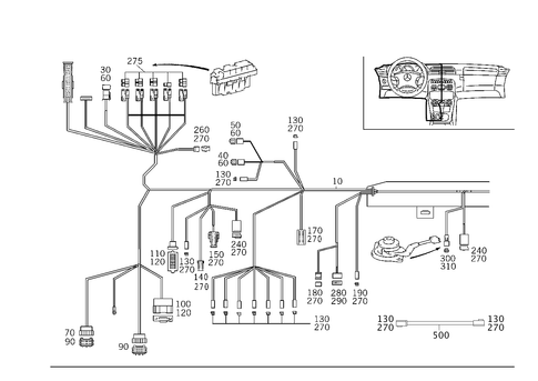 Cockpit Cable Harness for 2002 Mercedes-Benz CL500 #0