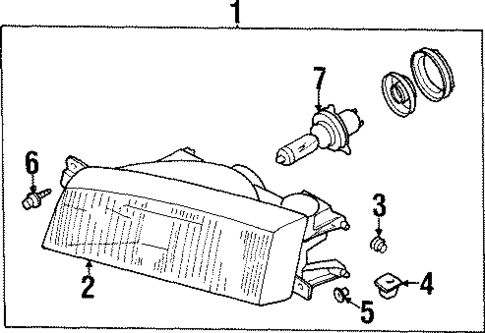 Headlamp Components for 2001 Mitsubishi Mirage #0