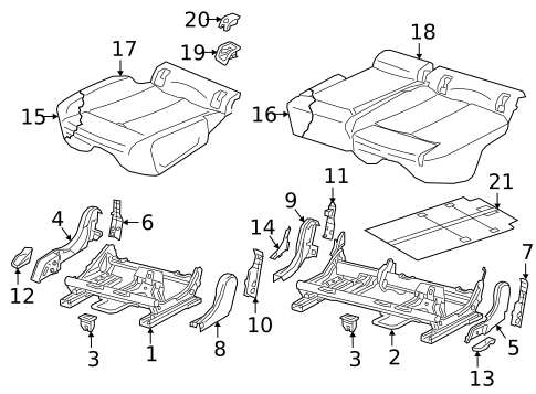 Rear Seat Components for 2023 Audi Q5 Sportback #1