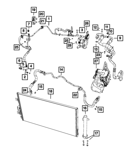 Air Conditioner and Heater Plumbing for 2018 Fiat 500 #2