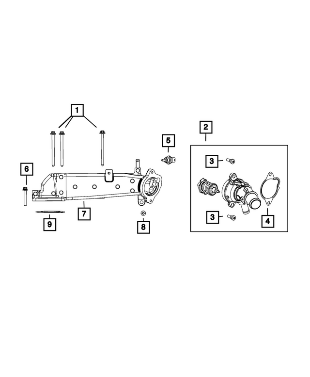 5048423AD - Cooling: Thermostat And Housing for Mopar Image