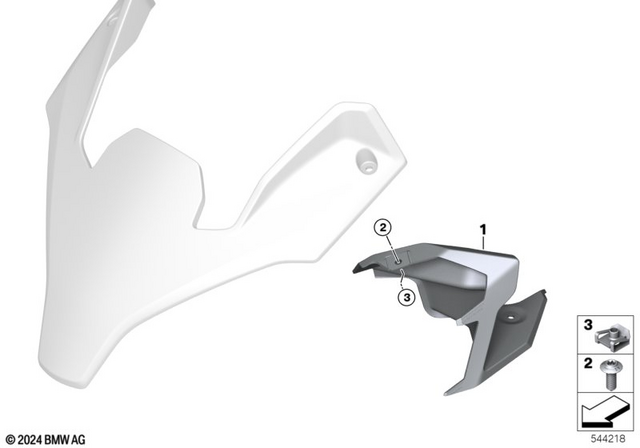 46638403923 - Frame and Mounting Parts: Left Internal Cover -  for BMW-Motorrad Image image