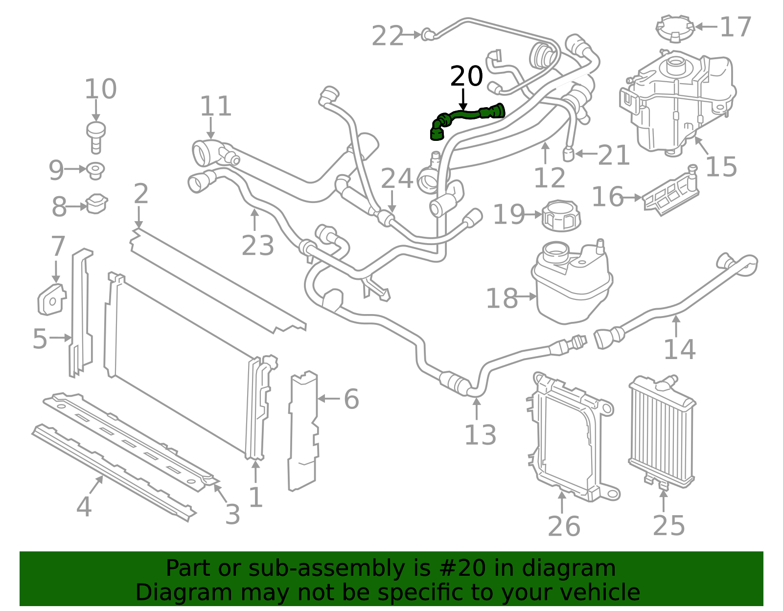 2017-2021 BMW 2017-2021 BMW - Coolant Hose 17-12-8-620-944 | BMW Parts ...
