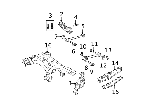 Rear Suspension for 2010 Chrysler Sebring #1