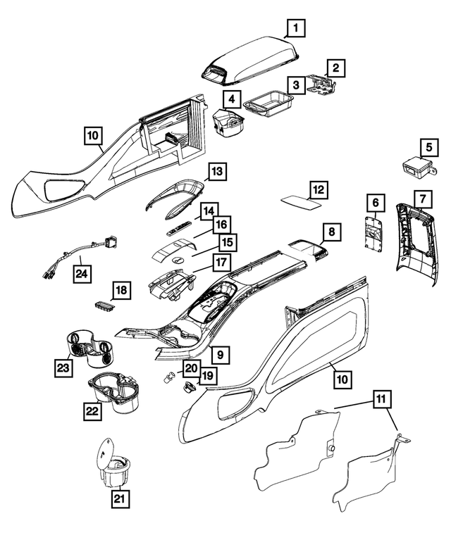 1VG34HL1AA - Interior Trim: Console Armrest for Mopar Image image