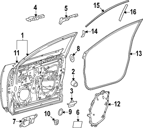 Door & Components for 2024 Lexus RZ300e #0