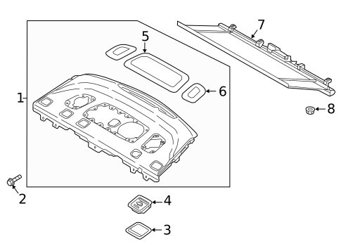 Interior Trim - Rear Body for 2018 Kia Cadenza #1