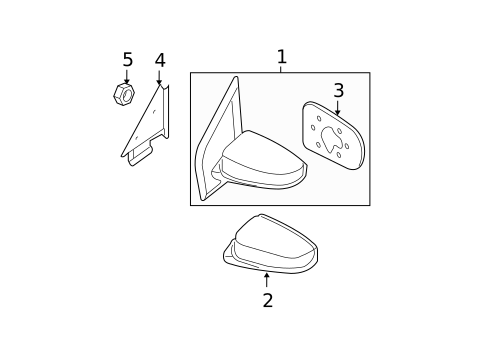 Outside Mirrors for 2010 Nissan Sentra #0