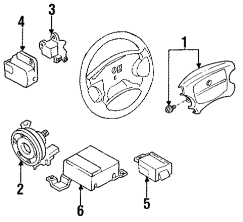 Air Bag Components for 1993 Nissan Maxima #0