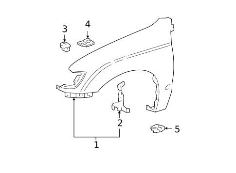 Fender & Components for 2003 Toyota Tacoma #0