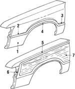 E3DZ16005A - Body: Fender for Ford: LTD | Mercury: Marquis Image