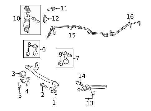 Stabilizer Bar & Components for 2013 Toyota Land Cruiser #1