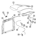 68070042AB - Body Sheet Metal Except Doors: Cowl Screen To Hood Inner Panel Seal for Mopar Image