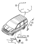 68068038AG - Electrical: Front Door Wiring, Right for Mopar Image image
