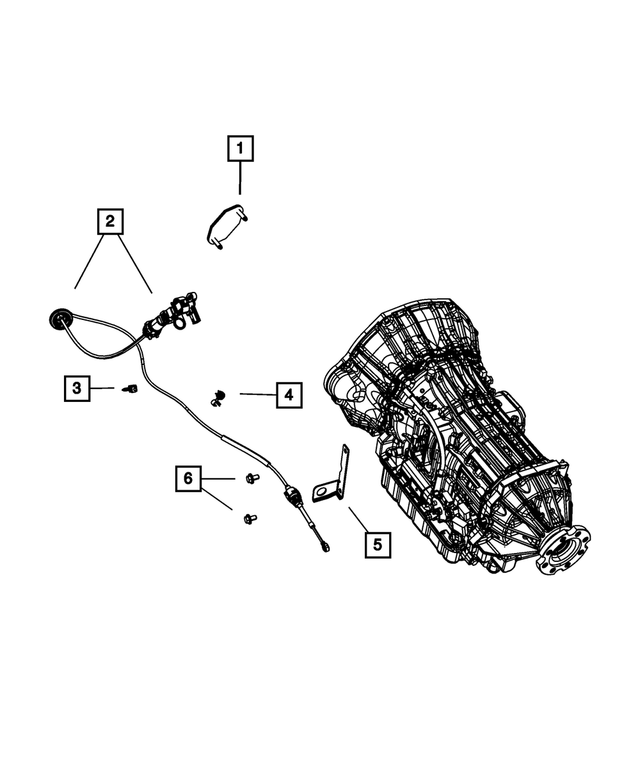 68022494AA - Aisin 6 Speed Transmission: Double Cable Clip for Mopar Image image