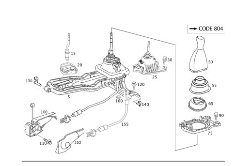 Floor Shift, Mechanical Six-Gear Transmission for 2002 Mercedes-Benz C320 #0