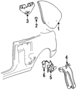 627100W020 - Body: Quarter Glass for Toyota Image image