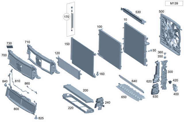 254500370064 - : Coolant Radiator for Mercedes-Benz Image