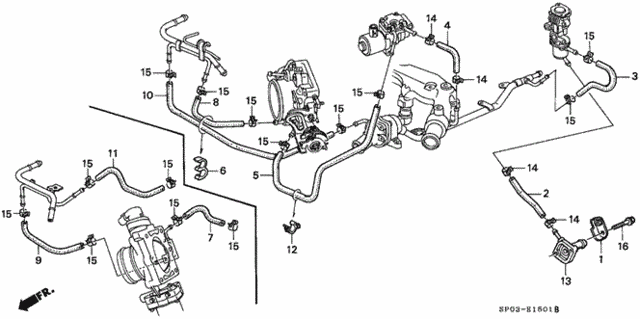 Water Hose for 1993 Acura Legend #0