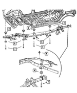 68025825AA - Frame, Bumper, and Fascia: Frame To Body Isolator for Mopar Image image
