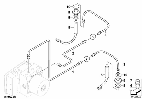 Brake Pipe Rear for 2007 BMW M6 #0