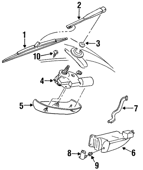 Wiper & Washer Components for 1998 Mercury Sable #1
