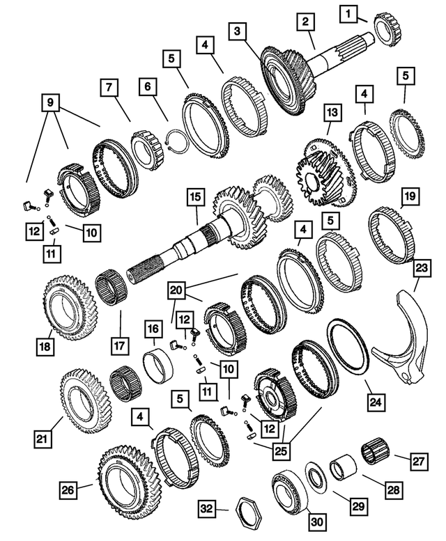 5010047AA - Manual Transmission 6 Speed: Input Shaft Bearing Cone for Mopar Image