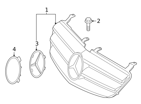 Grille & Components for 2009 Mercedes-Benz R 350 #0