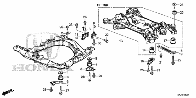 Front Sub Frame - Rear Beam for 2017 Honda Accord #0