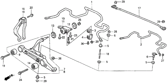 Front Lower Arm for 1995 Honda Civic del Sol #0
