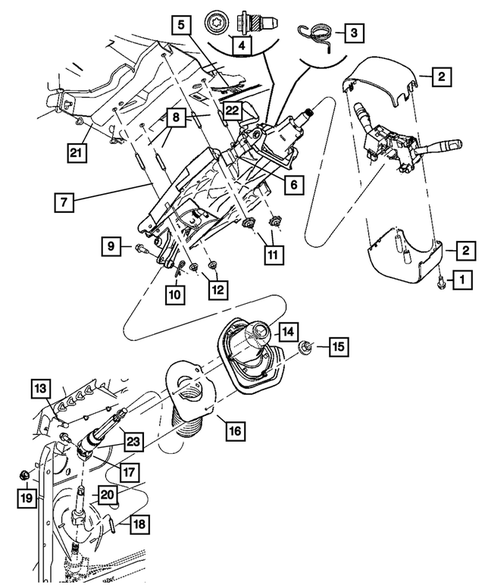Steering Column for 2007 Chrysler Pacifica #0